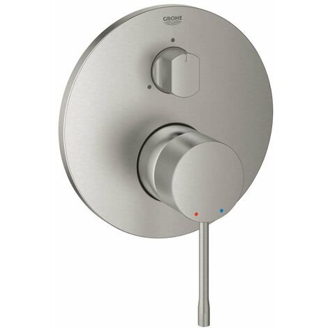 Grohe – Mitigeur de douche encastré 24092DC1 – Inverseur 3 sorties – Finition acier inoxydable – Montage encastrable avec étanchéité cachée (1/9)
