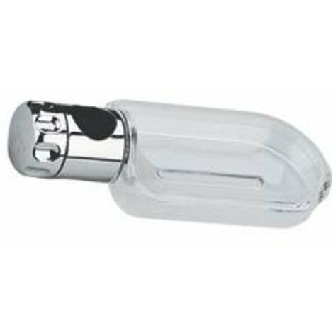 Grohe – Porte-savon acrylique transparent pour barre de douche Ø 25 mm – Finition chromée – Compatible Relexa – 28856000