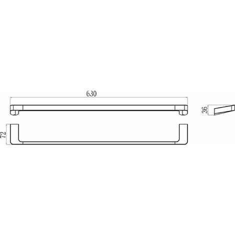 Ravak 10° - Porte-serviettes, 63 cm, chrome X07P325
