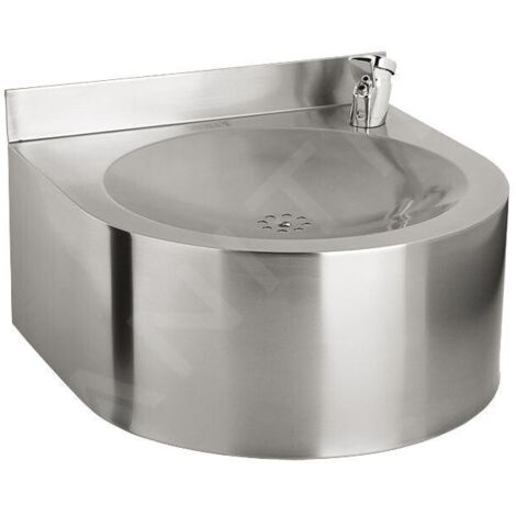 Sanela Fontaines à boire en inox - Fontaine à boire à suspendre 350x350 mm, inox SLUN 62 (1/2)