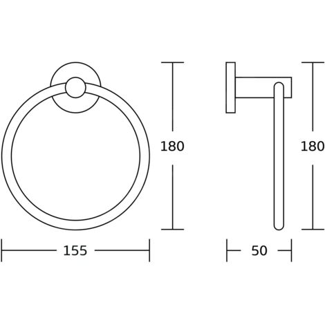 Anneau Porte-Serviettes Grohe Bau Cosmopolitan Chrome - Fixation Encastrée, Qualité Allemande