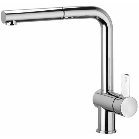 Paffoni Rock - Mitigeur d’évier avec douchette extractible, chrome RO185CR (1/4)