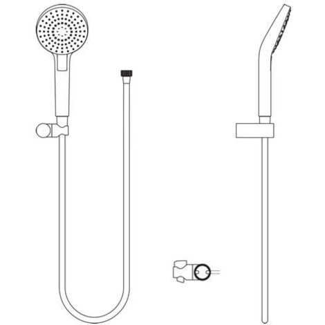 Ideal Standard IdealRain Evo - Colonne de douche Diamond 110, avec flexible et douchette, 3jet, chrome B2404AA (1/5)