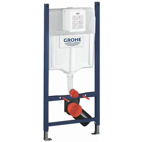 Grohe – Bâti-support WC suspendu avec réglage rapide – Cadre métallique autoporteur – Sortie Ø 90 mm – 38840000