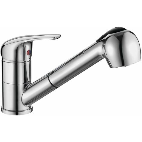 Aqualine 40 - Mitigeur d’évier avec douchette extractible, chrome 52137 (1/2)