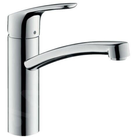 Hansgrohe – Mitigeur d'évier monocommandé 360° – EcoSmart, finition chrome – Débit 5 l/min – Pour chauffe-eau instantanés – 31826000 (1/6)