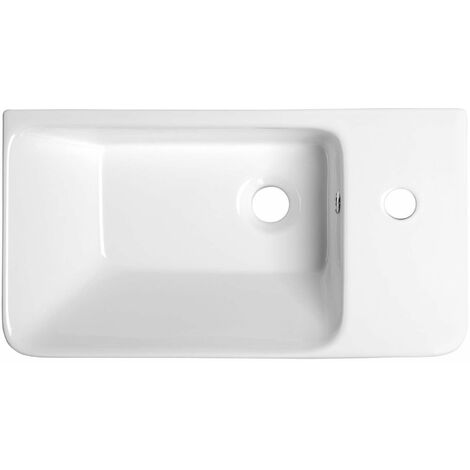 Sapho Lavabos - Lavabo Luxa 55x30 cm, avec un trou pour robinet, blanc 11054
