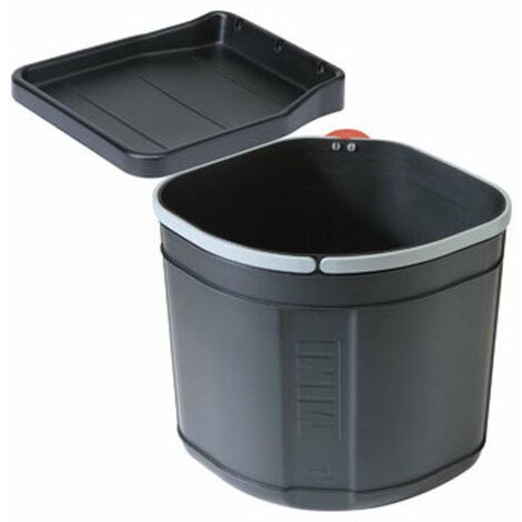 Franke – Poubelle à pédale encastrable 17L – Système d'ouverture automatique – Compatible meubles à partir de 40 cm – Design compact noir