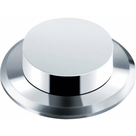 Franke – Bouton push pour évier en plastique – Finition chrome – Système hygiénique sans électricité – Diamètre de perçage 35 mm