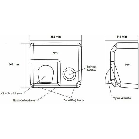 Jet Dryer Sèche-mains - Sèche-mains Jet Dryer Button, inox 8596220009272