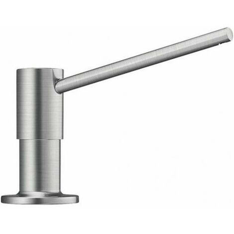Blanco – Distributeur de savon inox brossé 300 ml – Remplissage par le haut – Hauteur 84 mm – Diamètre trou 35 mm – 521541