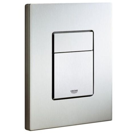 Grohe – Plaque de commande WC 38732SD0 – Acier inoxydable mat – Double touche pour chasse d'eau – Compatible Rapid SL et Uniset GD 2