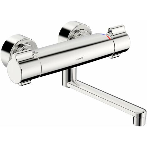 Hansa Clinica - Mitigeur thermostatique de lavabo avec bec orientable, Thermo Cool, chrome 08806202 (1/3)