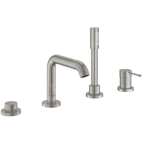 Grohe Essence - Mitigeur pour montage sur bord de baignoire, installation 4 trous, supersteel 19578DC1 (1/6)