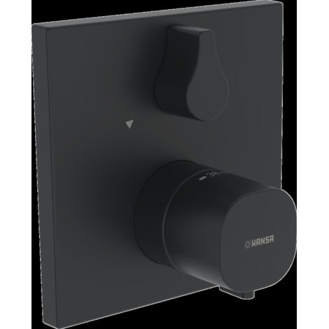 Hansa Living - Mitigeur de baignoire thermostatique encastré, Thermo Cool, noir mat 8114956233 (1/5)