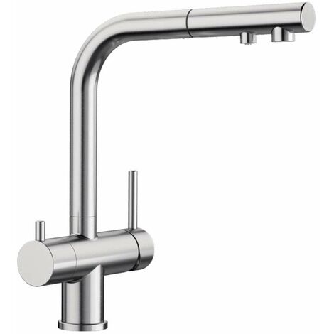 Blanco Fontas S II - Robinetterie d’évier avec embout extractible et fonction filtrante, inox 525199