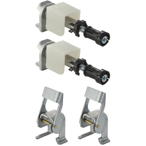 Jeu de fixations murales Duofix pour montage individuel – Fixation pivotante 360° – Tige filetée M10 galvanisée – Pour bâtis-supports Geberit