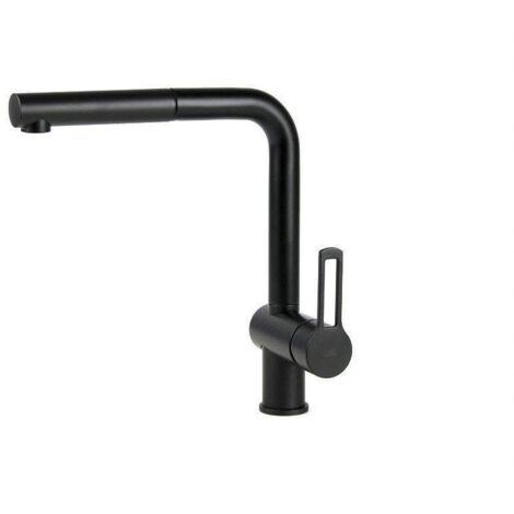 Paffoni Ringo - Robinetterie d’évier avec embout extractible, noir mat RIN185NO (1/4)