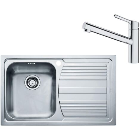 Franke - Set N83, évier en inox LLX 611/2 et mitigeur FC 3055.031, inox / chrome 101.0650.597 (1/5)