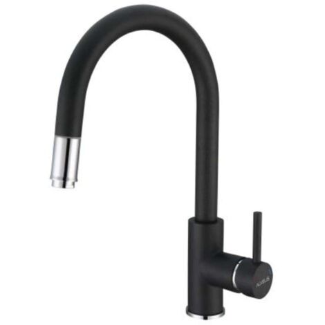 Alveus Delos - Mitigeur d'évier avec bec extractible, carbone 1129022 (1/2)