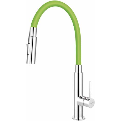 Novaservis Ferro - Mitigeur d’évier avec bec flexible et inverseur, vert/chrome 70730,0Z (1/3)