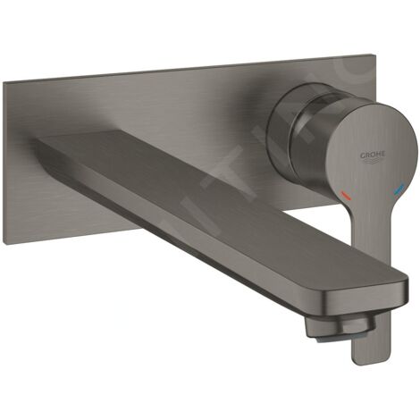 Grohe – Mitigeur de lavabo mural à 2 trous – Finition graphite brossé – Débit 5 l/min – Mousseur AquaGuide réglable – Installation murale - 23444AL1 (1/5)