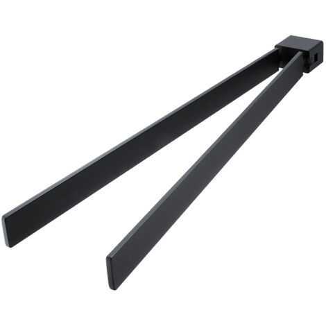 Porte-serviettes Pivotant L. 37.5 Cm, Noire Mate, Kibo Nimco (1/3)