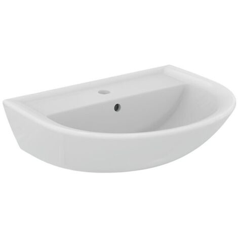 Ideal Standard Eurovit - Lavabo 60x47 cm, avec trop-plein, trou pour robinetterie, blanc W332301 (1/4)