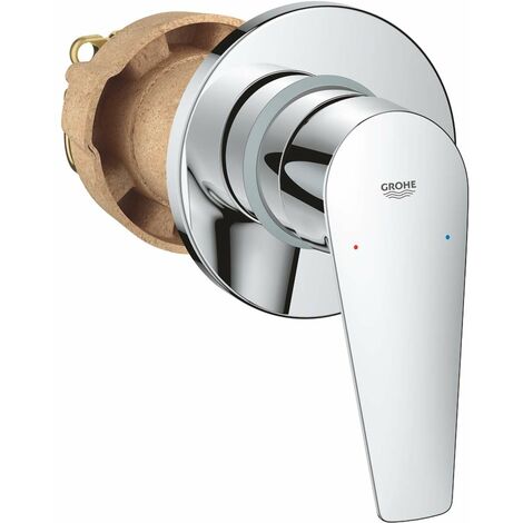 Mitigeur de douche encastré avec corps d'encastrement – Finition chromée – Technologie GROHE SilkMove – Limiteur de débit ajustable – 29040001