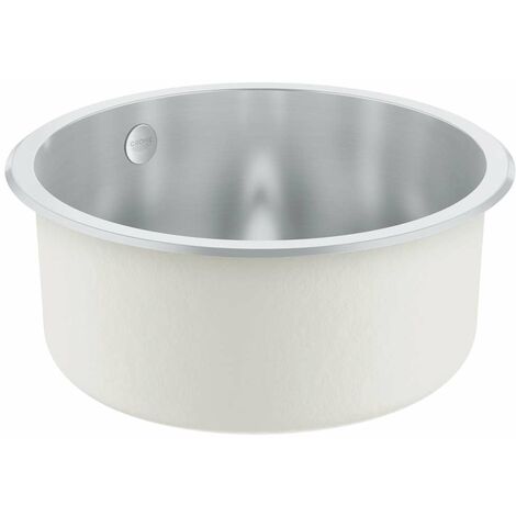 Évier 1 bac inox brossé Ø 440 mm – Montage standard – Système QuickFix – Couche isolante GROHE Whisper – 31720SD0 (1/6)