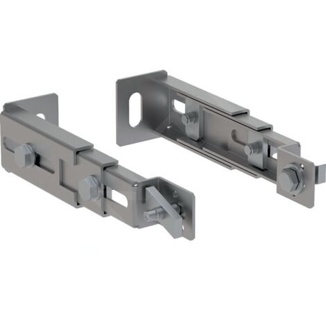 Geberit – Kit de fixation pour WC en acier galvanisé – Pour ancrage des pieds à la paroi – 2 pièces de montage – Profondeur réglable