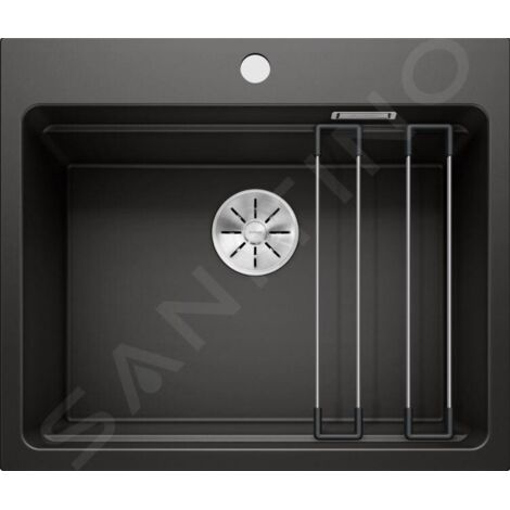 Blanco Etagon 6 - Évier en silgranit, 60x51 cm, avec rails, noir 525890 (1/5)