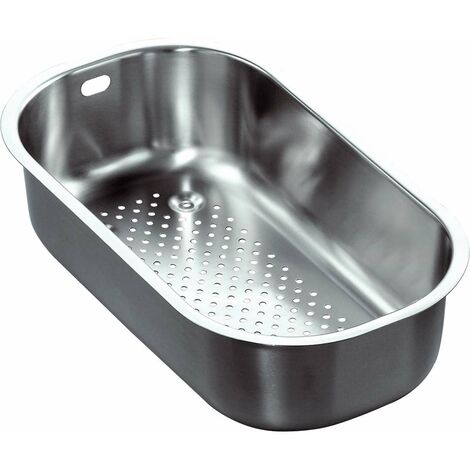 Plateau perforé pour éviers 165x306x77 mm – Acier inoxydable haute qualité – Compatible éviers Franke NEX 651/251, LLX/LLL 651 (1/4)