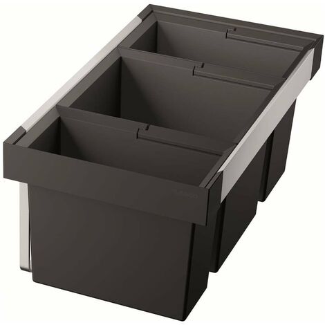 Blanco – Poubelle encastrable cloisonnée 65 l – 3 compartiments 30 l, 19 l, 16 l – Dimensions 800x400x330 mm – 525221 (1/5)