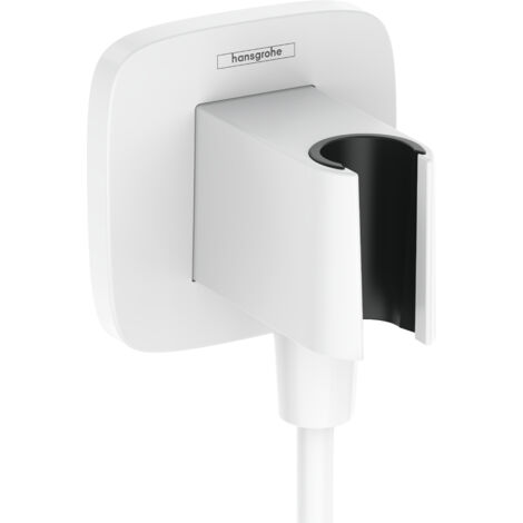Hansgrohe Fixfit - Coude de raccordement avec support, blanc mat 26887700 (1/4)