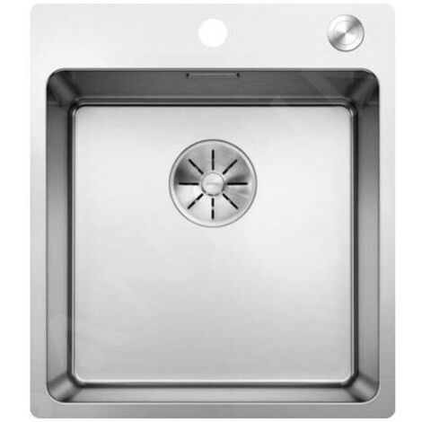 Blanco Andano 400 - Évier 50x44 cm avec commande excentrique PushControl, inox 525244