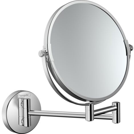 Hansgrohe – Miroir de rasage grossissant pivotable x3 – Montage mural – Métal finition chrome – 73561000