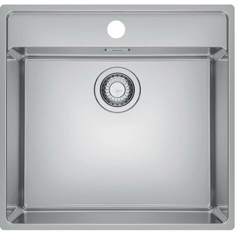 Franke – Évier 1 bac inox MRX 210/610-50 T – Dimensions 530x510 mm – Montage à encastrer ou à fleur de plan – Trop-plein caché