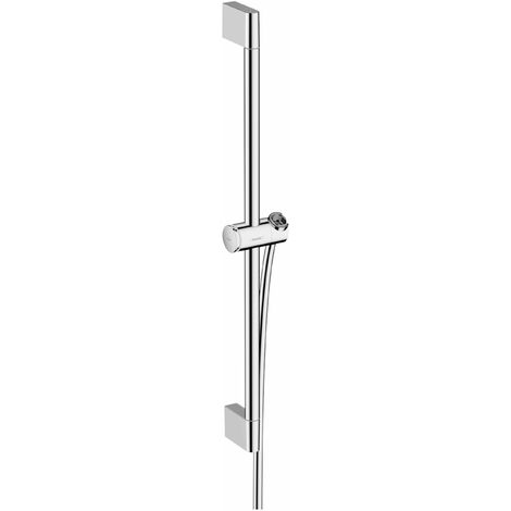 Hansgrohe – Barre de douche Pulsify S 65 cm – Métal noir mat – Flexible de 1,60 m – Inclinaison réglable 45° – Installation par perçage