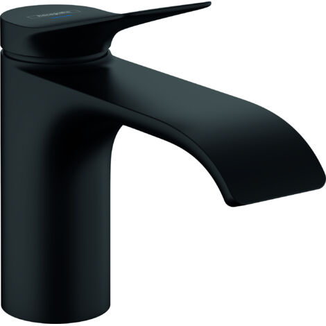Hansgrohe – Robinet sur colonne Vivenis 75013670 – Finition noir mat – Hauteur 180 mm – Débit 5 l/min – Jet WaterfallStream pour eau froide