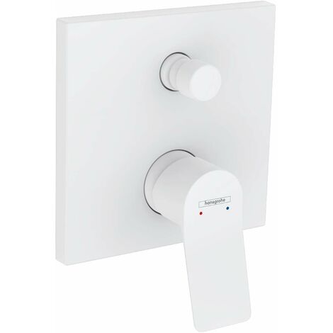 Hansgrohe Vivenis - Mitigeur de baignoire encastré, 2 sorties, blanc mat 75415700