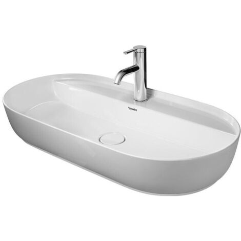 Duravit Luv - Vasque 80x40 cm, avec un trou pour robinet, DuraCeram, blanc alpin 0380800000 (1/4)