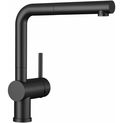 Blanco Linus S - Mitigeur d'évier avec bec extractible, noir mat 525807