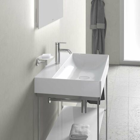 Duravit DuraSquare - Lavabo 80x47 cm, sans trop-plein, avec un trou pour robinet, DuraCeram, blanc 2353800041
