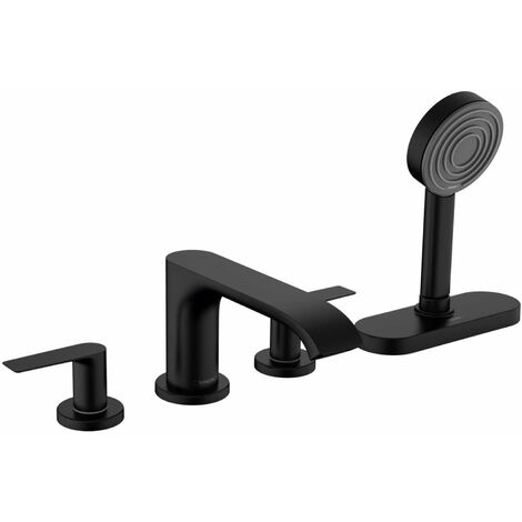 Hansgrohe Vivenis - Mitigeur sur le bord de baignoire, installation 4 trous, Sbox, noir mat 75444670