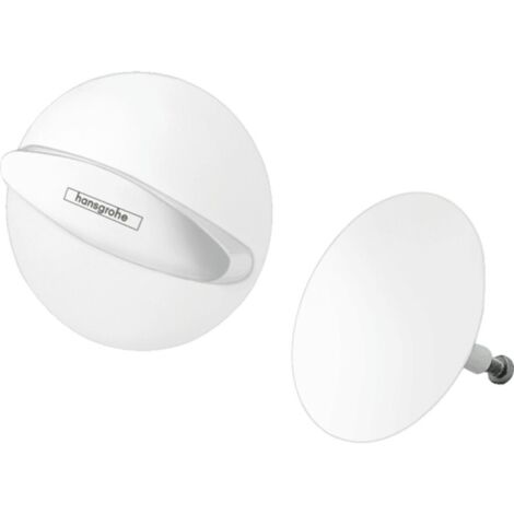 Set de finition blanc mat pour baignoire – Poignée tournante et bouchon de sécurité – Compatible Hansgrohe 58185700 (1/3)