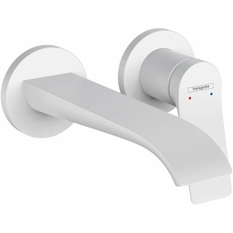 Hansgrohe Vivenis - Mitigeur de lavabo encastré, installation 2 trous, EcoSmart, blanc mat 75050700 (1/6)