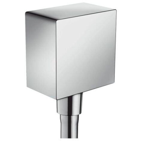 Hansgrohe – Coude de raccordement pour douche 26455000 – G 1/2 – Clapet anti-retour – Matériau synthétique durable – Finition chrome