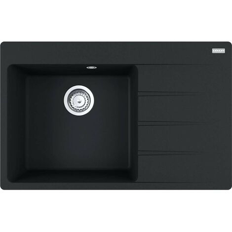 Franke Centro - Évier en Fragranite CNG 611-78 TL/2, 78x50 cm, noir mat 114.0637.513