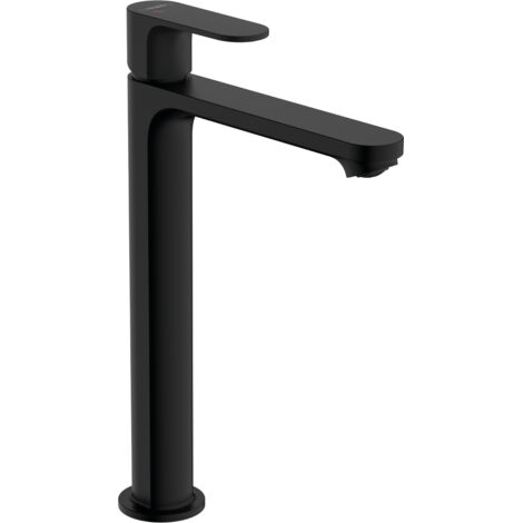 Hansgrohe – Mitigeur de lavabo noir mat avec vidage – CoolStart, EcoSmart, jet normal, hauteur 333 mm, confort zone 242 mm – 72590670 (1/9)